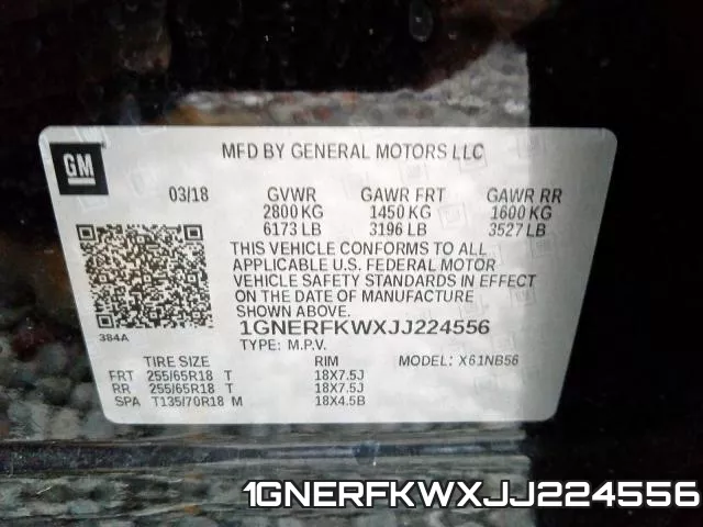 1GNERFKWXJJ224556 фото 2