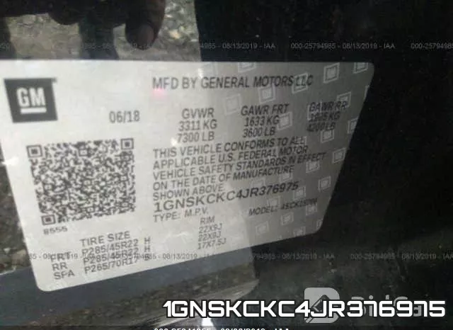1GNSKCKC4JR376975 фото 10
