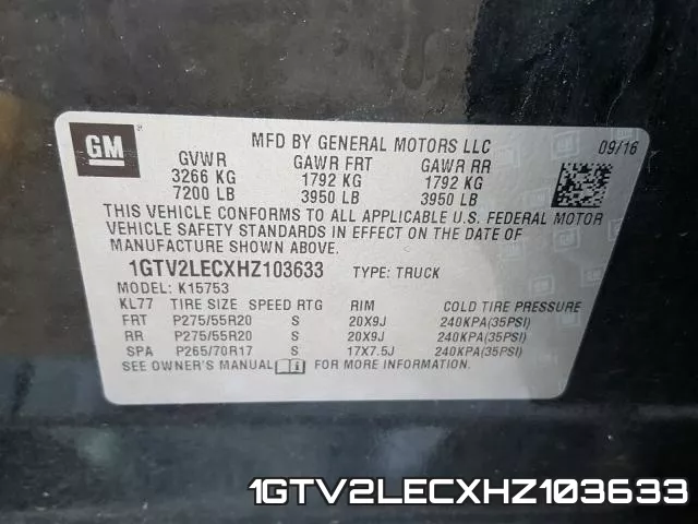 1GTV2LECXHZ103633 фото 2