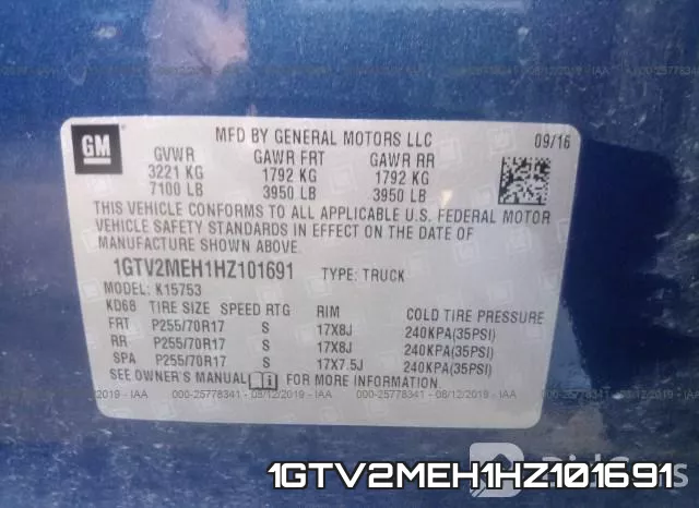 1GTV2MEH1HZ101691 фото 10