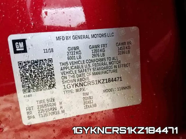 1GYKNCRS1KZ184471 фото 2