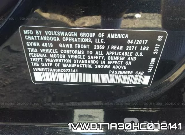 1VWDT7A30HC072141 фото 10