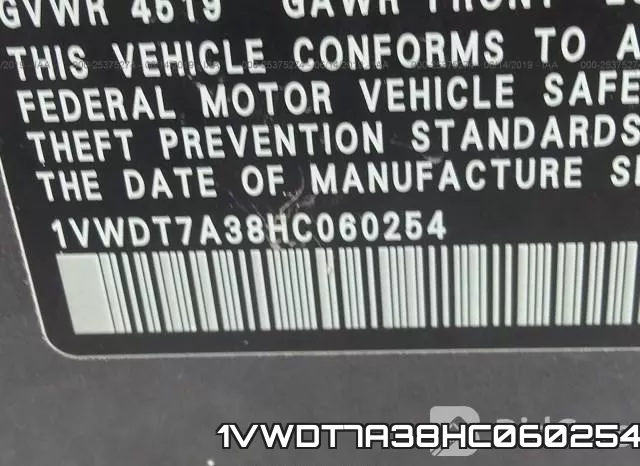 1VWDT7A38HC060254 фото 10