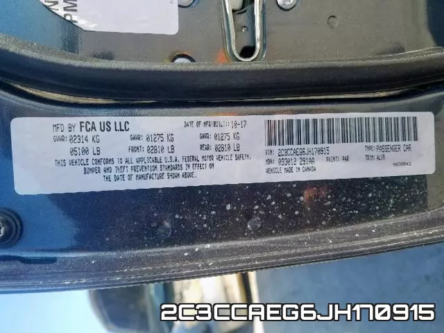 2C3CCAEG6JH170915 фото 2