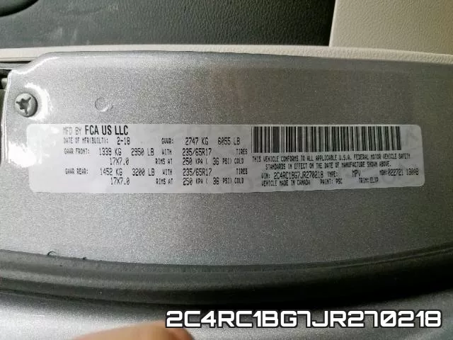 2C4RC1BG7JR270218 фото 2