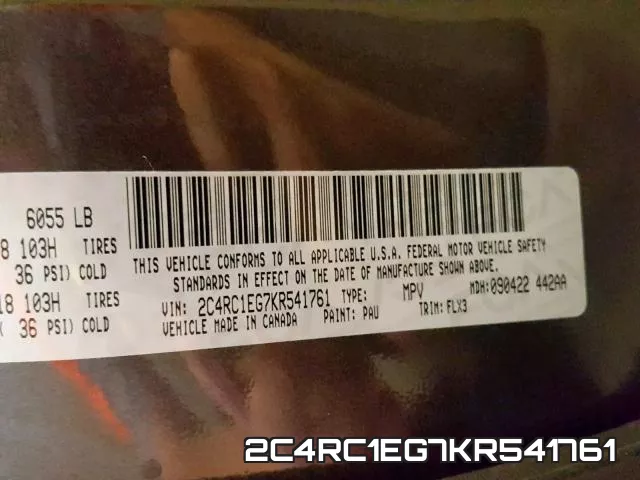 2C4RC1EG7KR541761 фото 2