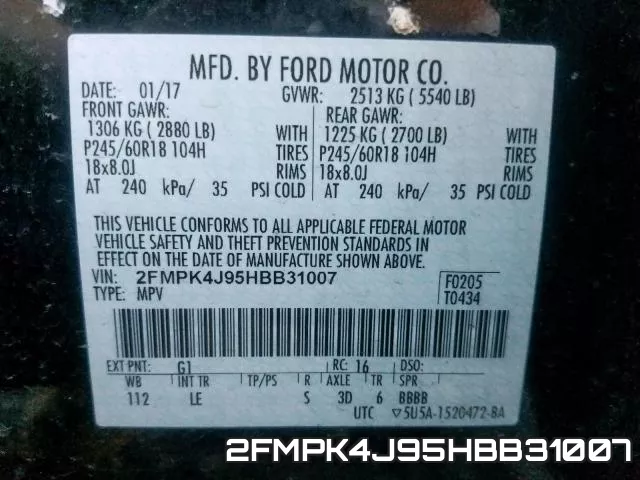 2FMPK4J95HBB31007 фото 2