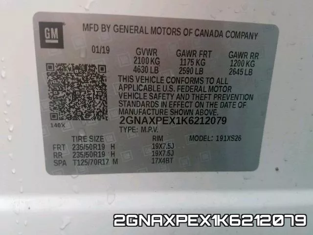 2GNAXPEX1K6212079 фото 2