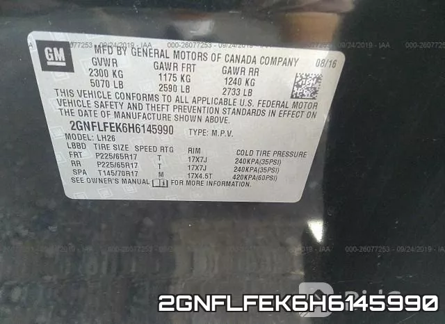 2GNFLFEK6H6145990 фото 10