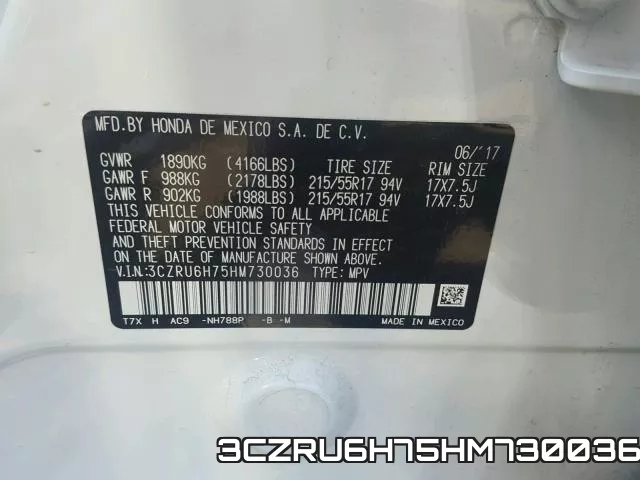 3CZRU6H75HM730036 фото 2