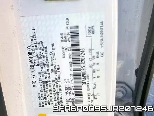 3FA6P0D95JR207246 фото 2