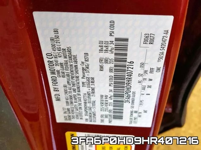 3FA6P0HD9HR407216 фото 2