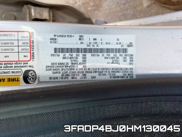 3FADP4BJ0HM130045 фото 2