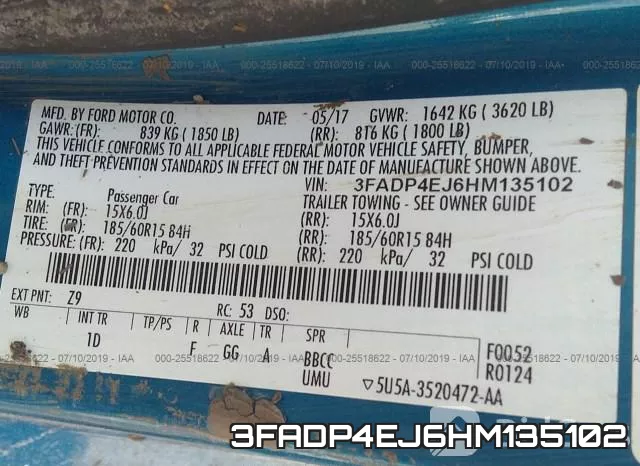 3FADP4EJ6HM135102 фото 10