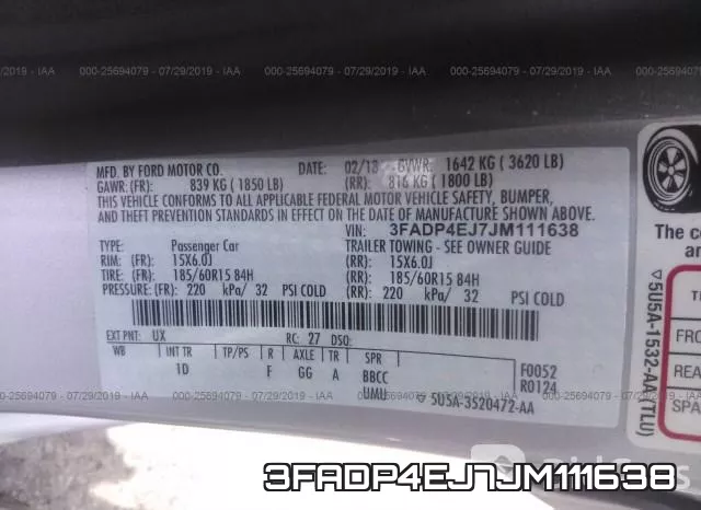 3FADP4EJ7JM111638 фото 10