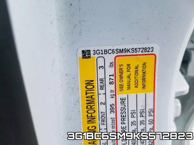3G1BC6SM9KS572823 фото 2