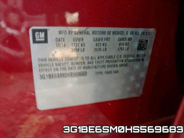 3G1BE6SM0HS569683 фото 2