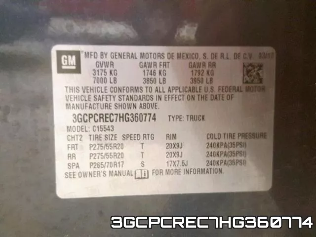 3GCPCREC7HG360774 фото 2