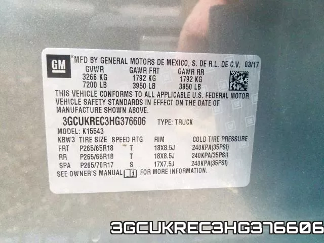 3GCUKREC3HG376606 фото 2