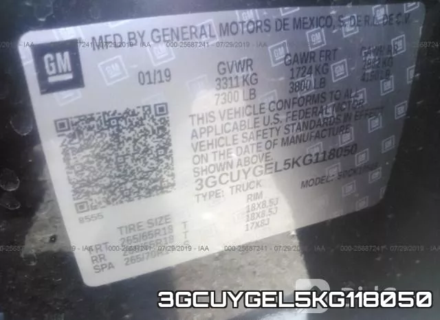 3GCUYGEL5KG118050 фото 10