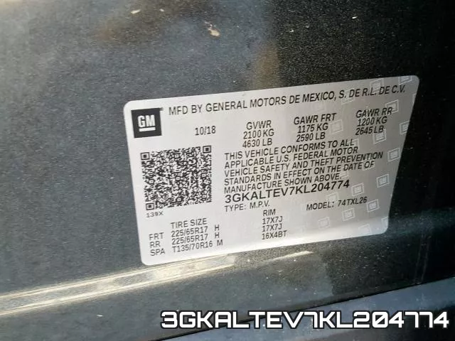 3GKALTEV7KL204774 фото 2