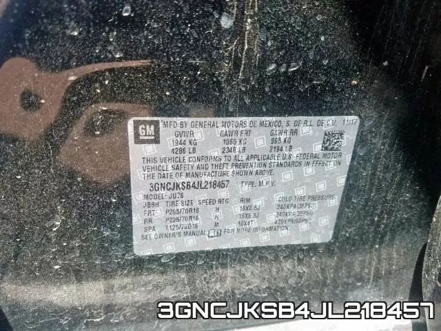 3GNCJKSB4JL218457 фото 2