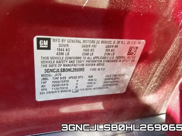 3GNCJLSB0HL269065 фото 2