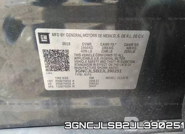 3GNCJLSB2JL390251 фото 10