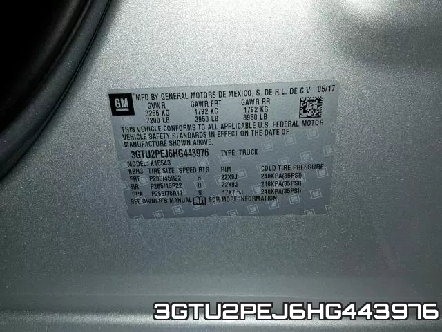 3GTU2PEJ6HG443976 фото 2
