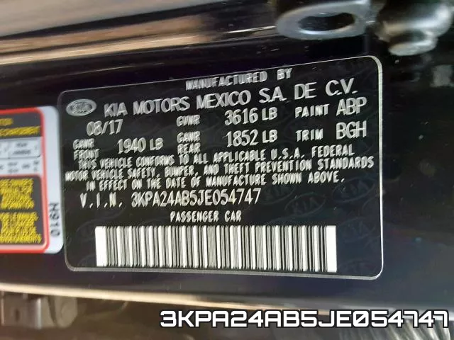 3KPA24AB5JE054747 фото 2