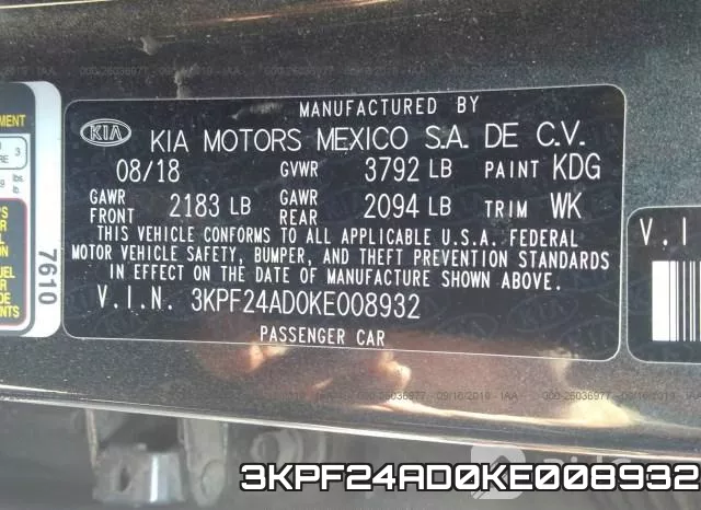 3KPF24AD0KE008932 фото 10