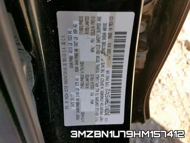 3MZBN1U79HM157412 фото 2
