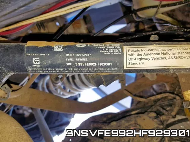 3NSVFE992HF929301 фото 2