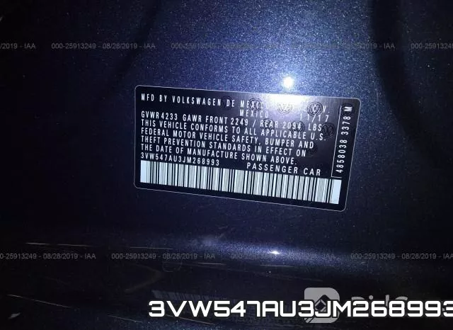 3VW547AU3JM268993 фото 10