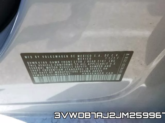 3VWDB7AJ2JM259967 фото 2