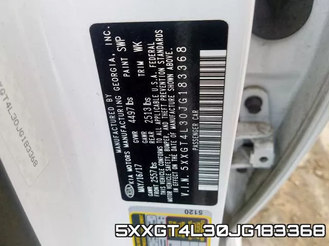 5XXGT4L30JG183368 фото 2