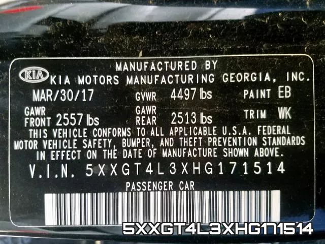5XXGT4L3XHG171514 фото 2