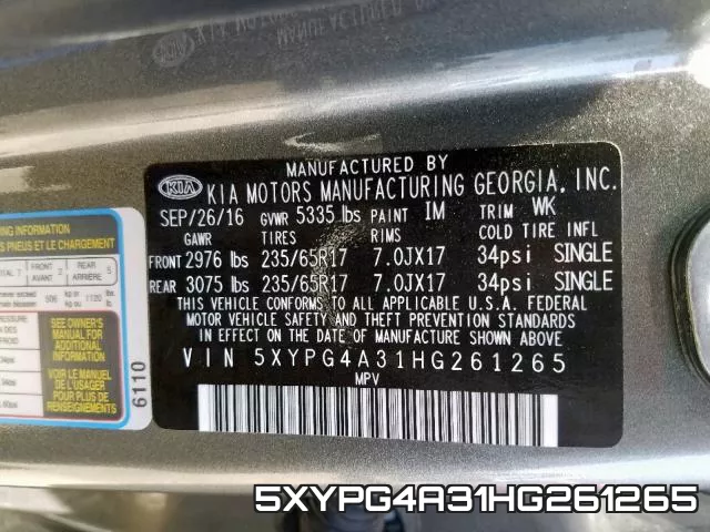 5XYPG4A31HG261265 фото 2