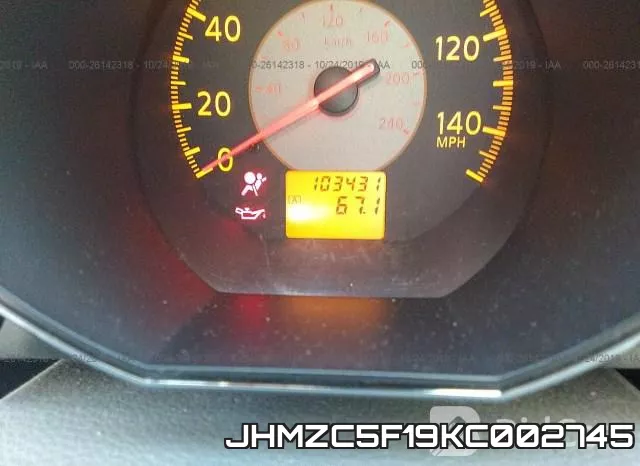 JHMZC5F19KC002745 фото 8