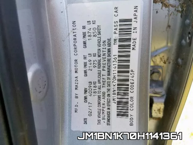 JM1BN1K70H1141361 фото 2