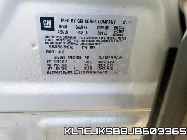 KL7CJKSB8JB603365 фото 2