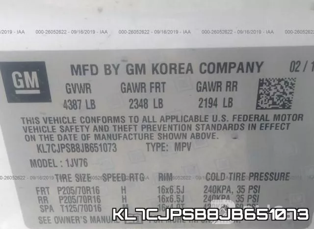KL7CJPSB8JB651073 фото 10