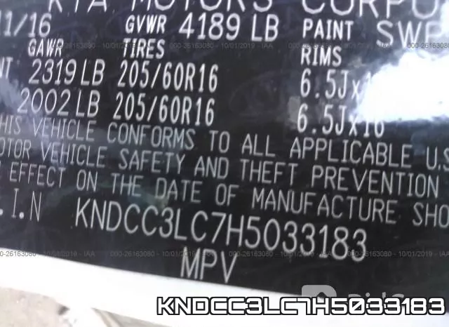 KNDCC3LC7H5033183 фото 9
