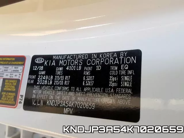 KNDJP3A54K7020659 фото 2