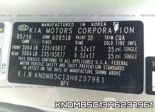 KNDMB5C13H6237961 фото 10
