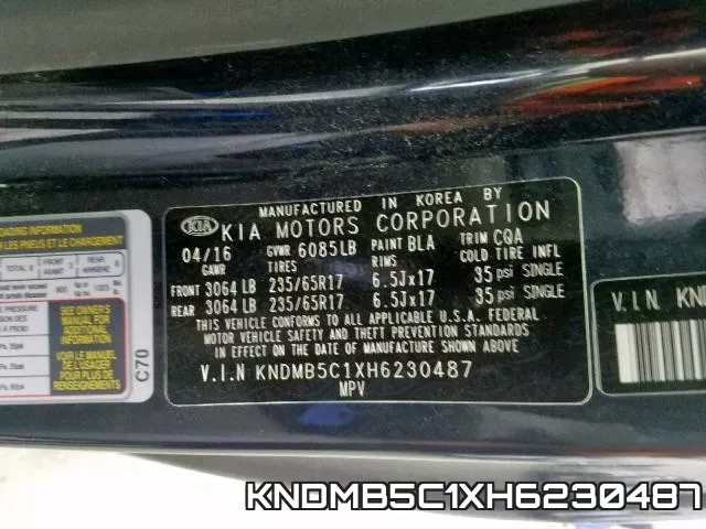 KNDMB5C1XH6230487 фото 2