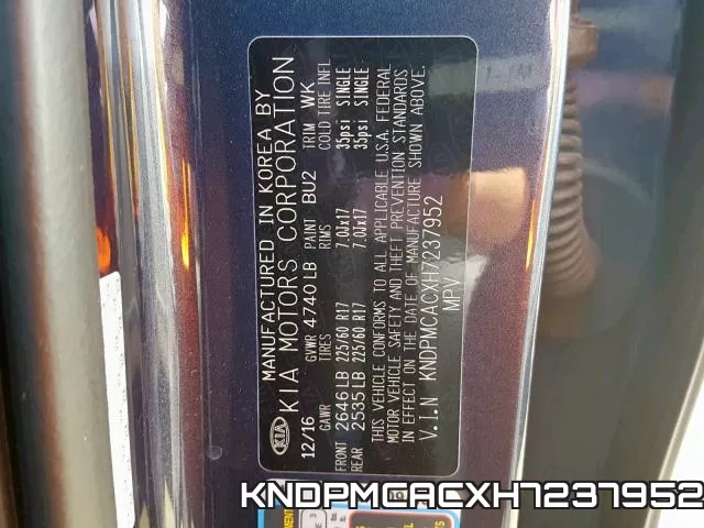 KNDPMCACXH7237952 фото 2