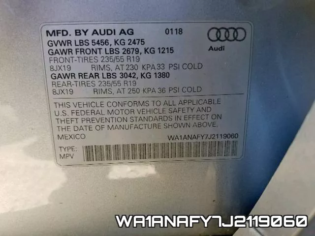 WA1ANAFY7J2119060 фото 2