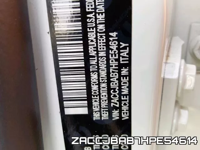 ZACCJBAB7HPE54614 фото 2