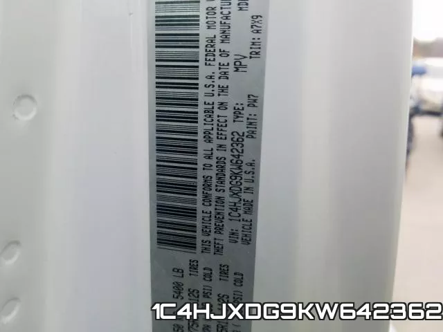1C4HJXDG9KW642362 фото 2
